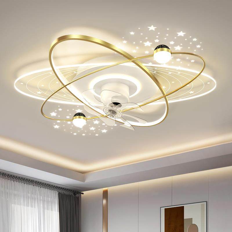 客厅风扇灯2025新款现代简约餐厅卧室轻奢高级感一体带风扇吸顶灯