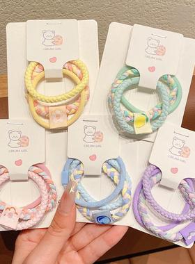 女童扎马尾皮筋弹性好头绳儿童高弹力橡皮筋扎头发女孩发圈不伤发