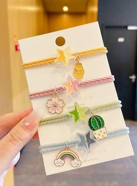 橡皮筋时尚耐用姐妹发绳清新卡通小众可爱发圈精致甜美高弹力新款