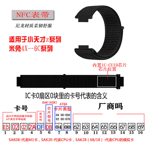 蓝海鱼NFC表带内置ICID芯片