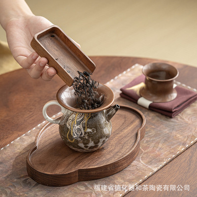 纯紫铜投茶器送茶器壶口入茶器茶具配件茶叶漏斗紫砂壶放茶导