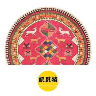 家用前波西米亚网红半圆形进门地毯防滑门脚踏地垫入户门浴室垫口