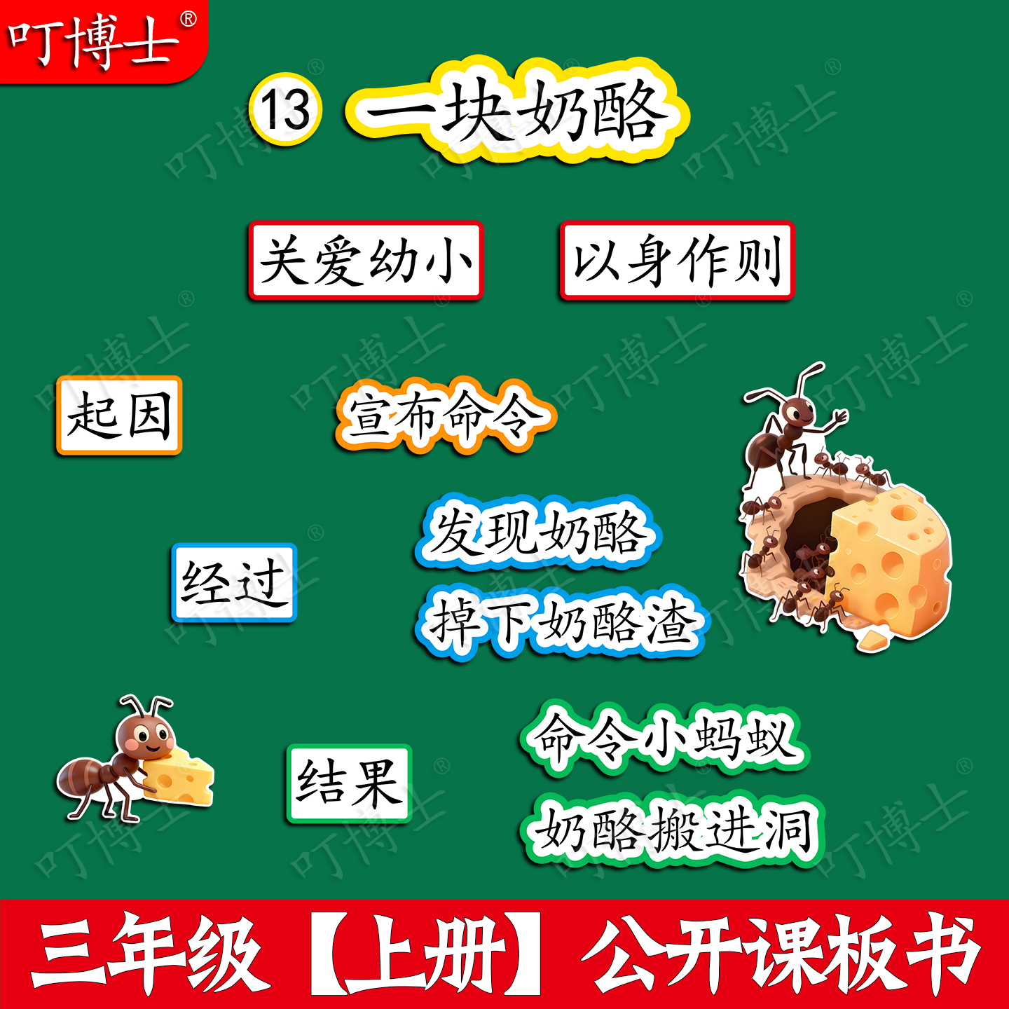 《一块奶酪》优质公开课板书贴