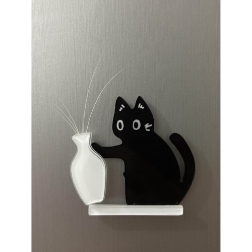 猫胡子收纳冰箱贴磁吸款可爱装饰贴收集宠物毛发纪念周边立体摆件