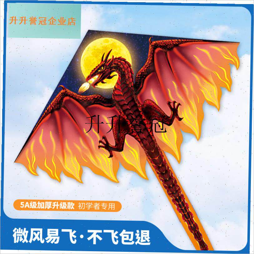 翼龙恐龙风筝儿童线盘带线2024年新款网红N微风易飞小孩专用卡通,