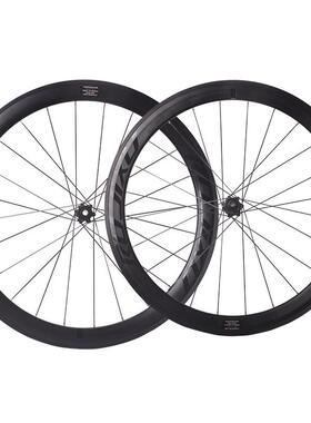 RUJIXU700C直拉破风条40/50mm公路碟刹轮组六丁中心锁桶轴快拆