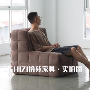 Kashima沙发布艺灯芯绒懒人阳台卧室单人设计师网红款全海绵填充