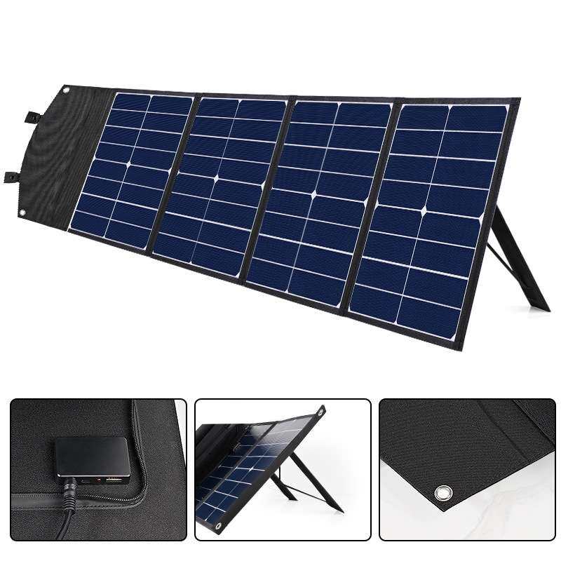 sunpower太阳能折叠包充电包100w120w户外便携式太阳能电池充电板