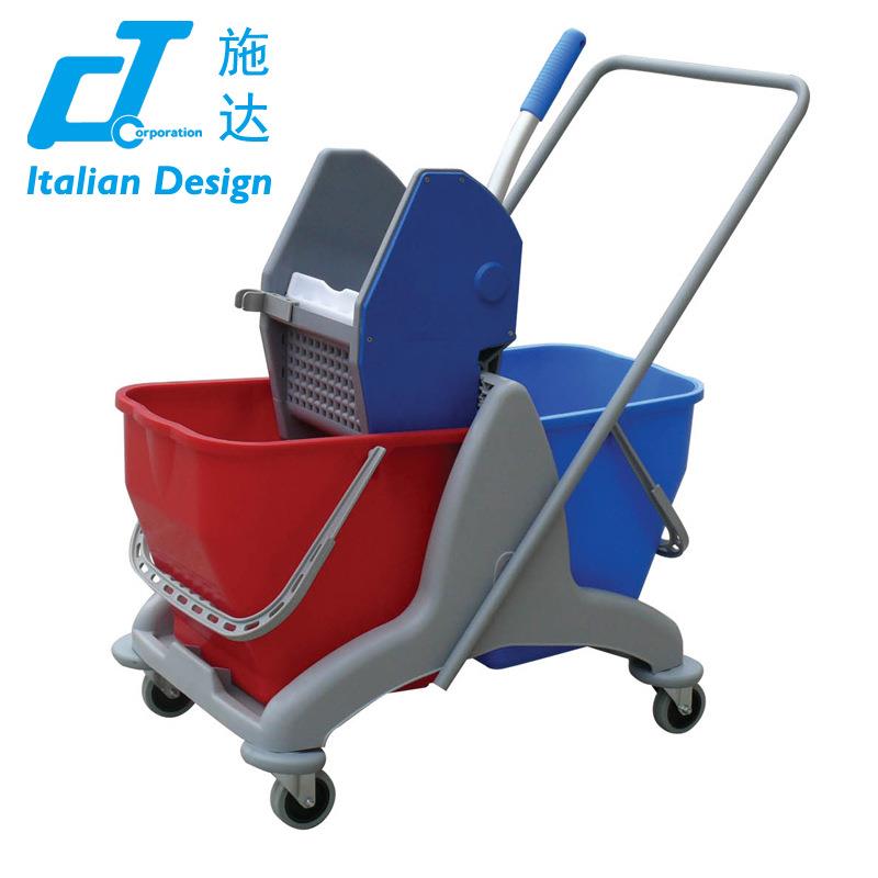 意大利CT施达下压式双25L桶排拖榨水车清洁服务车DB50汽运自提