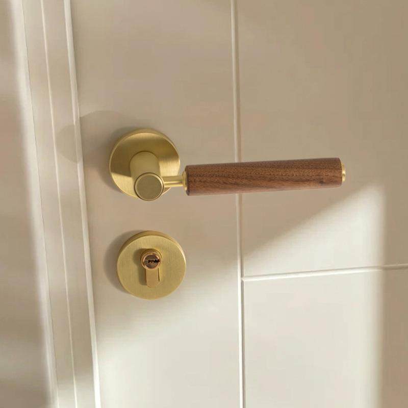 卧室门锁室内磁吸静音新中式胡桃木门把手复古木门家用分体房门锁,农机/农具/农膜,其它农用工具,淘宝优惠券,粉丝福利购,淘宝优惠卷