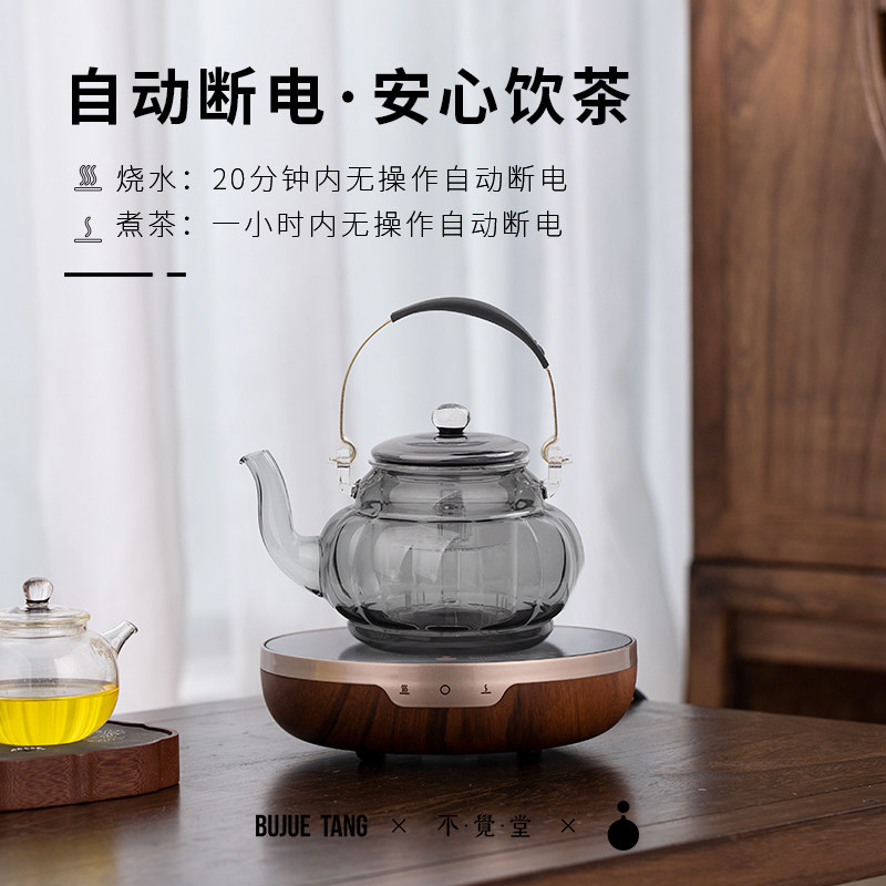 不觉堂电陶炉煮水炉煮茶炉家用迷你玻璃壶银壶铁壶茶壶专用煮茶器