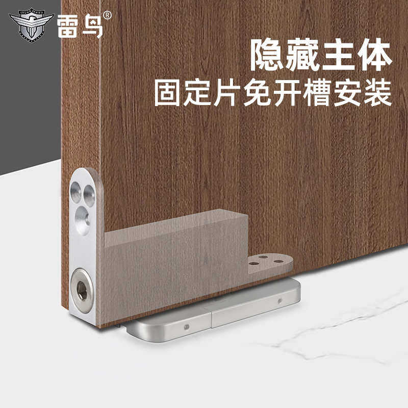 雷鸟隐形门天地轴合页双向开门自动缓冲闭门隐藏式地弹簧铰链合页
