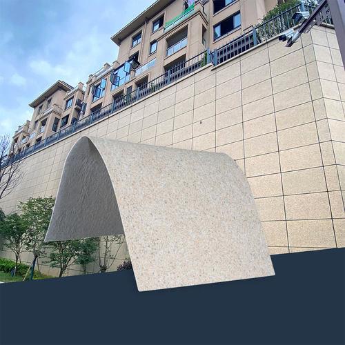 花岗岩柔性石材旧房墙面改造软瓷水泥装饰板户外洞石板木纹浇筑板