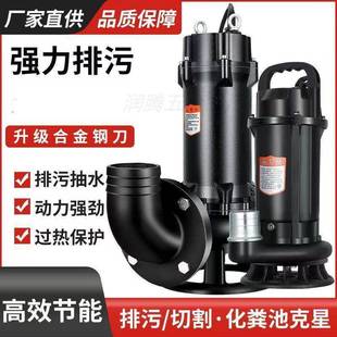 污水泵抽粪沼气泥浆排污泵家用化粪池大功 德国进口污水切割搅匀式