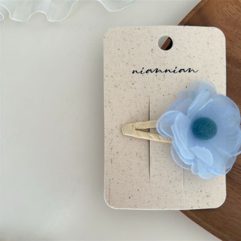 清新韩风布艺花朵几何儿童发夹发卡边夹刘海夹