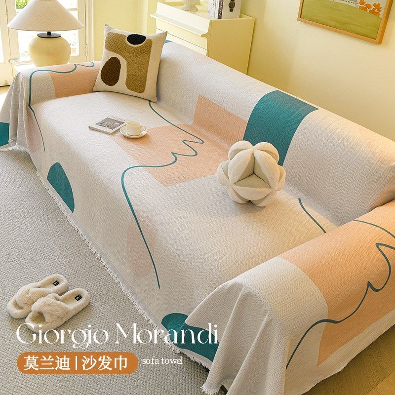 雪尼尔沙发套罩全包四季通用2025新款防滑沙发巾盖布坐垫子防猫抓