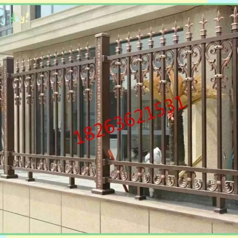 定做实心铁艺焊接护栏方钢筋锻打庭院别墅围栏户外院墙锌钢栅栏杆