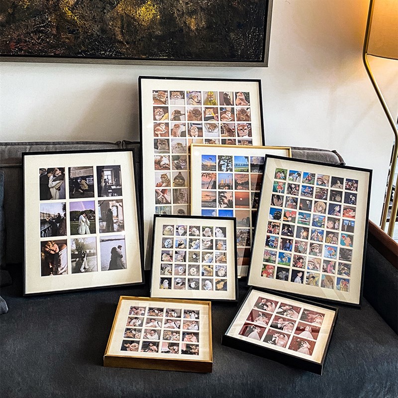 48/九宫格情侣diy相框拼图照片定制做相框高级感结婚礼物摆台挂墙