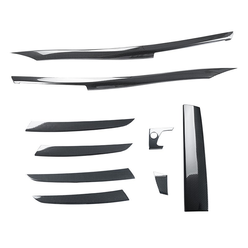 适用08-13款宝马X5X6中控面板出风口装饰贴件老E70内饰碳纤纹改装