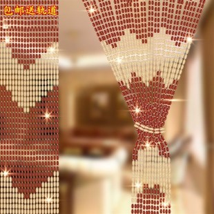 防蚊门帘串珠门帘免打孔家用商用垂帘2022新款夏季帘子隔断帘流苏