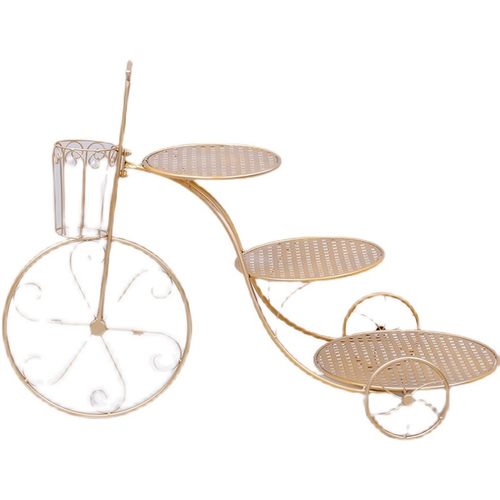 欧式铁艺三层自行车蛋糕支架创意加大加粗生日展示架婚庆甜品台