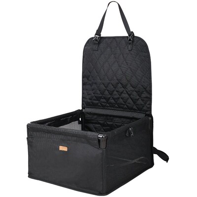 doglemi多功能宠物两用车载篮子猫狗透气网布笼子前后可用车载笼