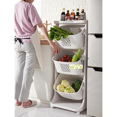 极速Kitchen Vegetable Shelf yLanding Multilayer Fruit Basket