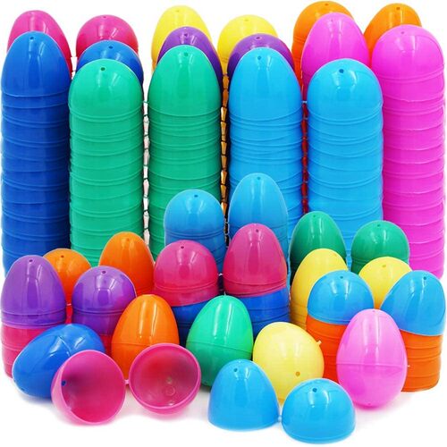 新品24/12Pcs Fillable Easter Eggs Plastic ColorRful Easter E