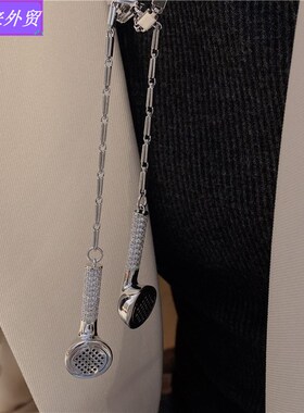 极速European and American hip hBop necklace sweater chain lo