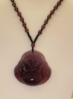 极速镇店之宝帝王紫紫罗兰s大佛公吊坠项链3D立体厚装佛公大肚弥
