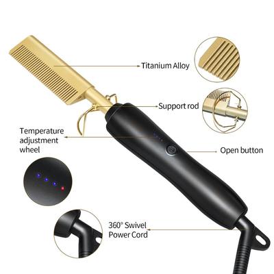 极速Heating Comb Straightener Electric Hot CPomb Flat Iron H