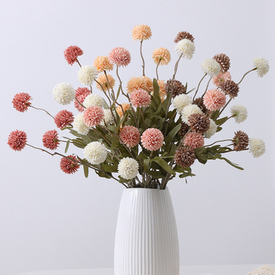 极速5 Head Silk Dandelion Flower CBall Chrysanthemum Artific