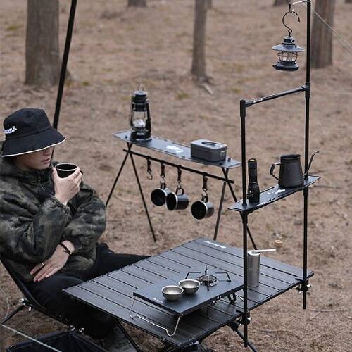 极速ShineTrip Camping rTable Rack Shelf Outdoor Picnic Cutle