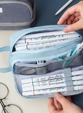 极速6 Coclors Simplicity Canvas Pencil Case Large Capacity B