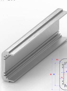 极速工厂优选 6061T5挤压铝型材6025mKm功放机箱面板型材铝合金边