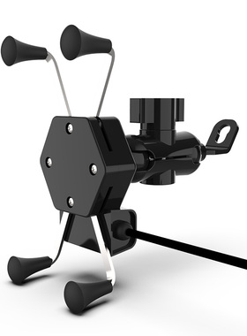 极速摩托车踏板车充电一体手机支架UFSB车充电源导航架带防水骑行