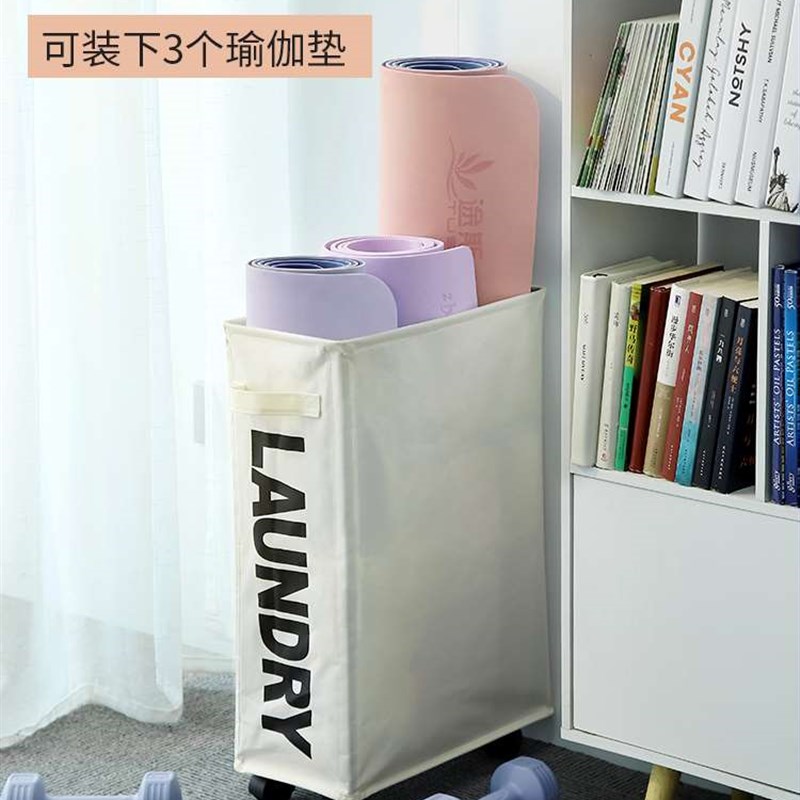 极速瑜珈垫收g纳层架布艺摺叠入户门地垫装泡沫滚轴器材带轮家用