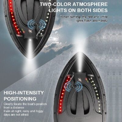 极速Fishing Bait Boat 500m Remote Control Bait Boat DuZal Mo