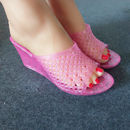 极速夏季 坡跟7cm高跟防滑防水居家日常室内外穿Z性感百搭水 女拖鞋