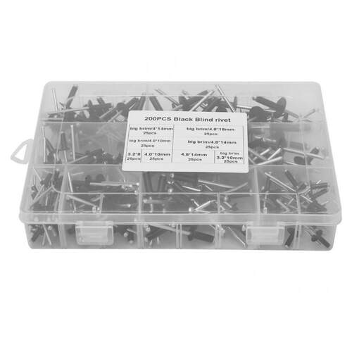 极速200 Pcs/pack Black Blind River Kit HiLgh Strength Round
