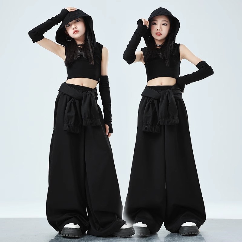 极速女孩爵士舞JAZZ走秀T台演出服嘻哈风格女Q装炸街潮牌女装炸街