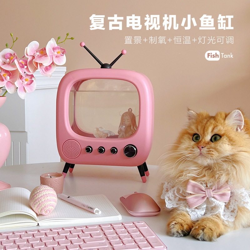 极速桌面小鱼缸造影小型压克力微景D观生态缸斗鱼缸迷你家用儿童,家装灯饰光源,室外LED灯带,淘宝优惠券,粉丝福利购,淘宝优惠卷