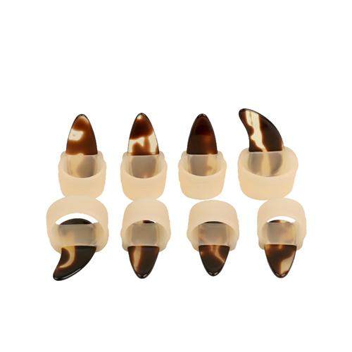 极速古筝指甲套演奏型矽胶弹w拨片通用指套成人儿童初学免胶布送