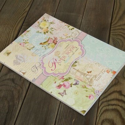 极速Vintage Flower Wrapping Paper Book Floral Bird Deco.rati