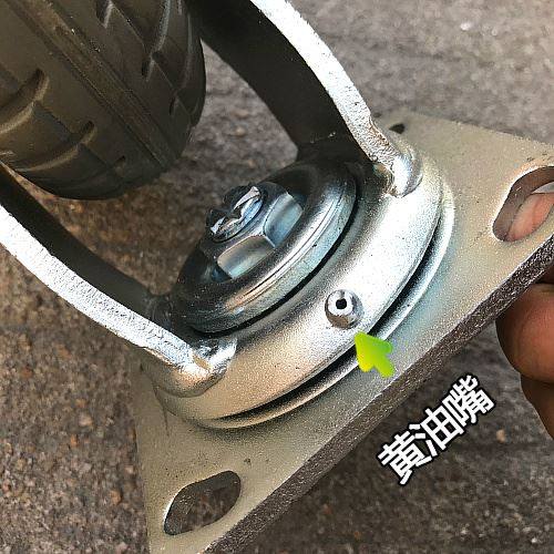 极速。重型加厚8寸万向弹力橡胶脚轮 手推车轮軲辘 W发泡轮 平板