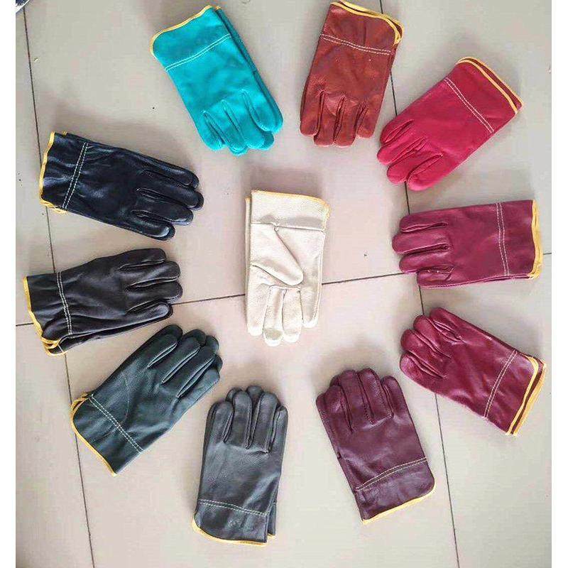 极速牛皮焊工电焊手套 耐磨隔热z劳保手套 司机短款2层牛皮厚手套