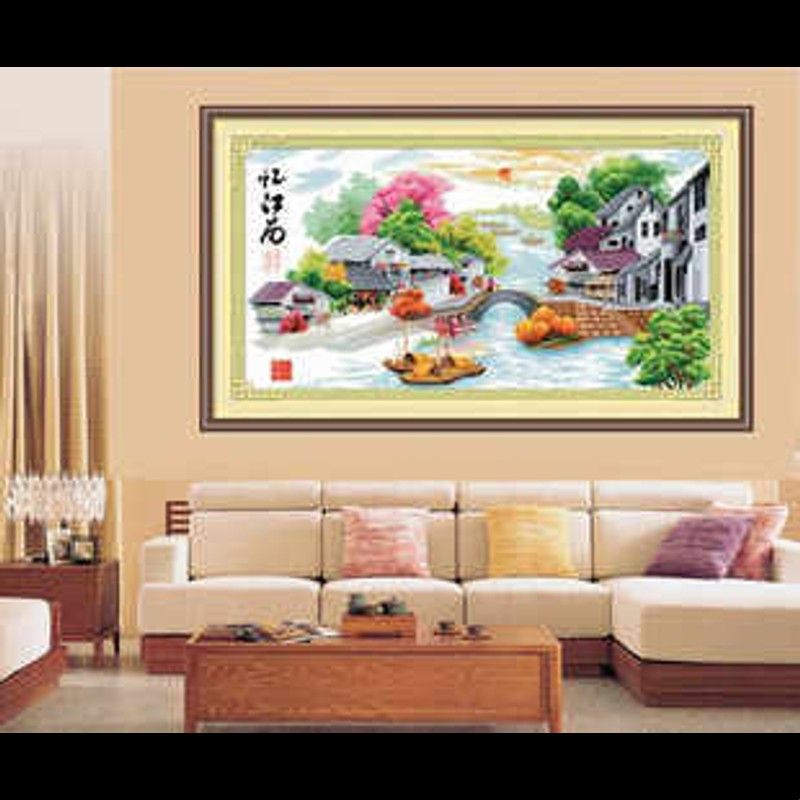 梦幻家园十字绣忆江南水乡自己绣客厅卧室风景图2024新款线绣小件
