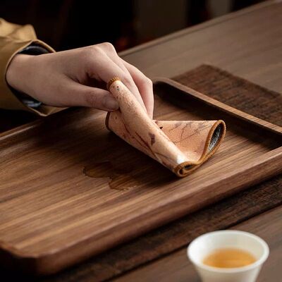 茶巾吸水加厚布高档中式小号茶桌台专用毛巾抹布国风养壶巾垫中式