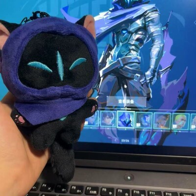无畏契约幽影猫猫瓦罗兰特挂件OMEN玩偶同人周边礼物毛绒游戏周边