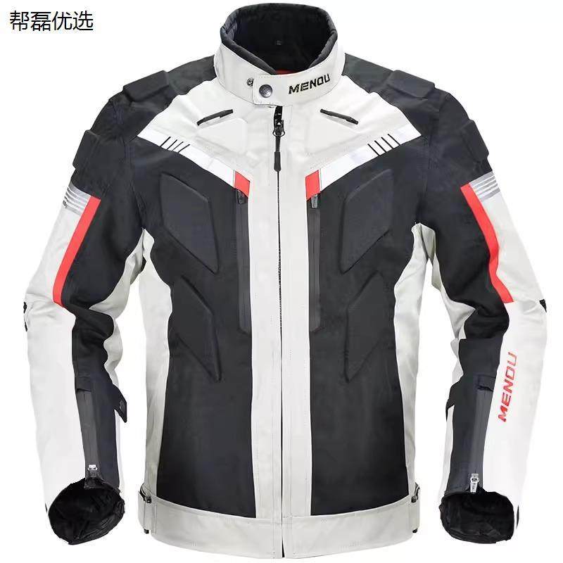 摩托车骑行服男款四季防风机车赛车套装秋冬保暖防摔防雨拉力服女